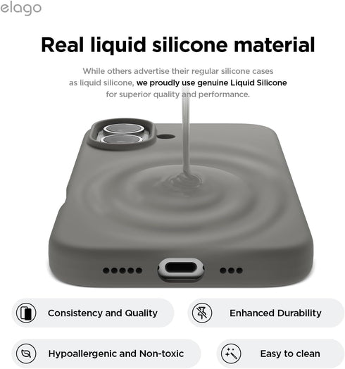 elago iPhone 16 Case Magnetic Liquid Silicone (MagSafe)